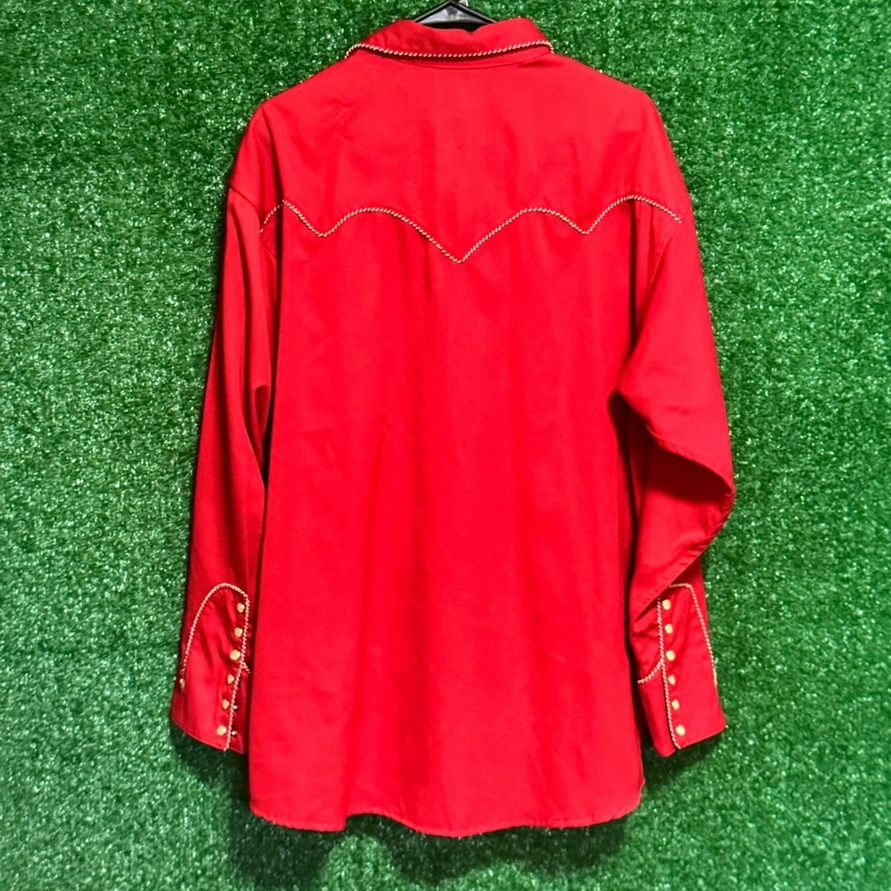 Panhandle Slim Red Button Down Western Shirt - image 6